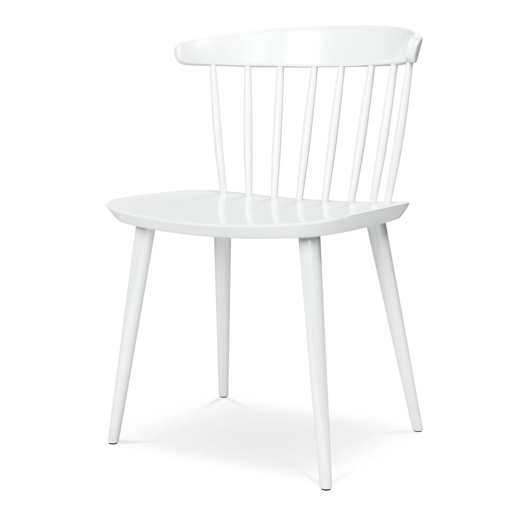 White Heavy Duty Plastic Slat Back Dining Side Chair By Homeroots - Image 3