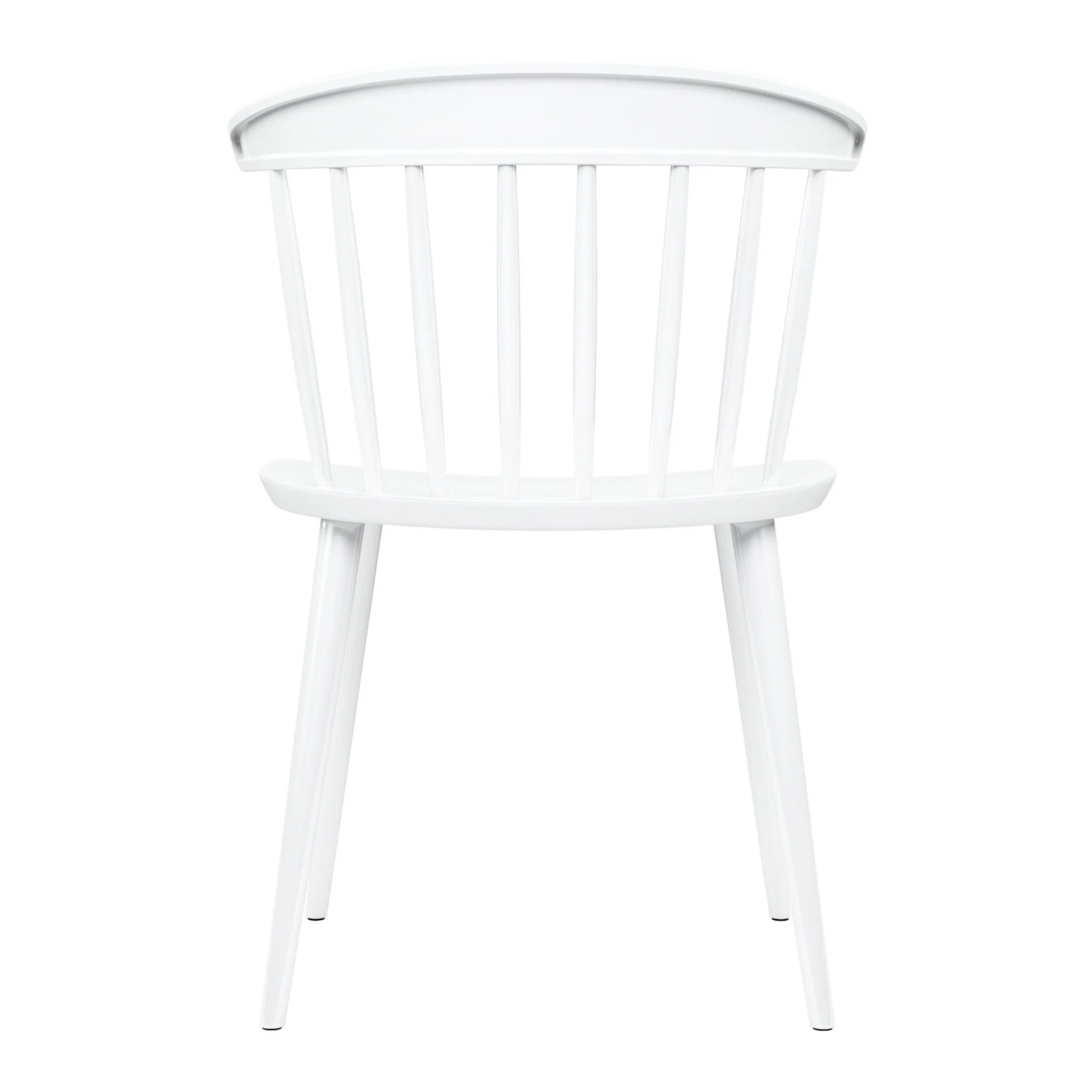 White Heavy Duty Plastic Slat Back Dining Side Chair By Homeroots - Image 4