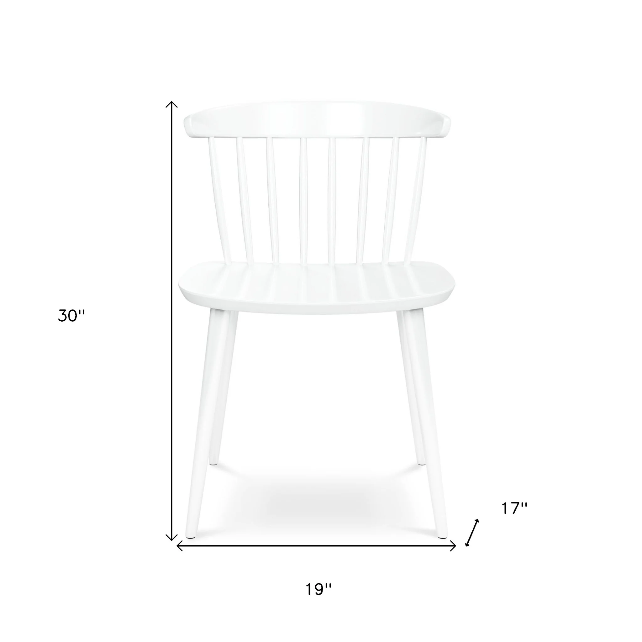 White Heavy Duty Plastic Slat Back Dining Side Chair By Homeroots - Image 6