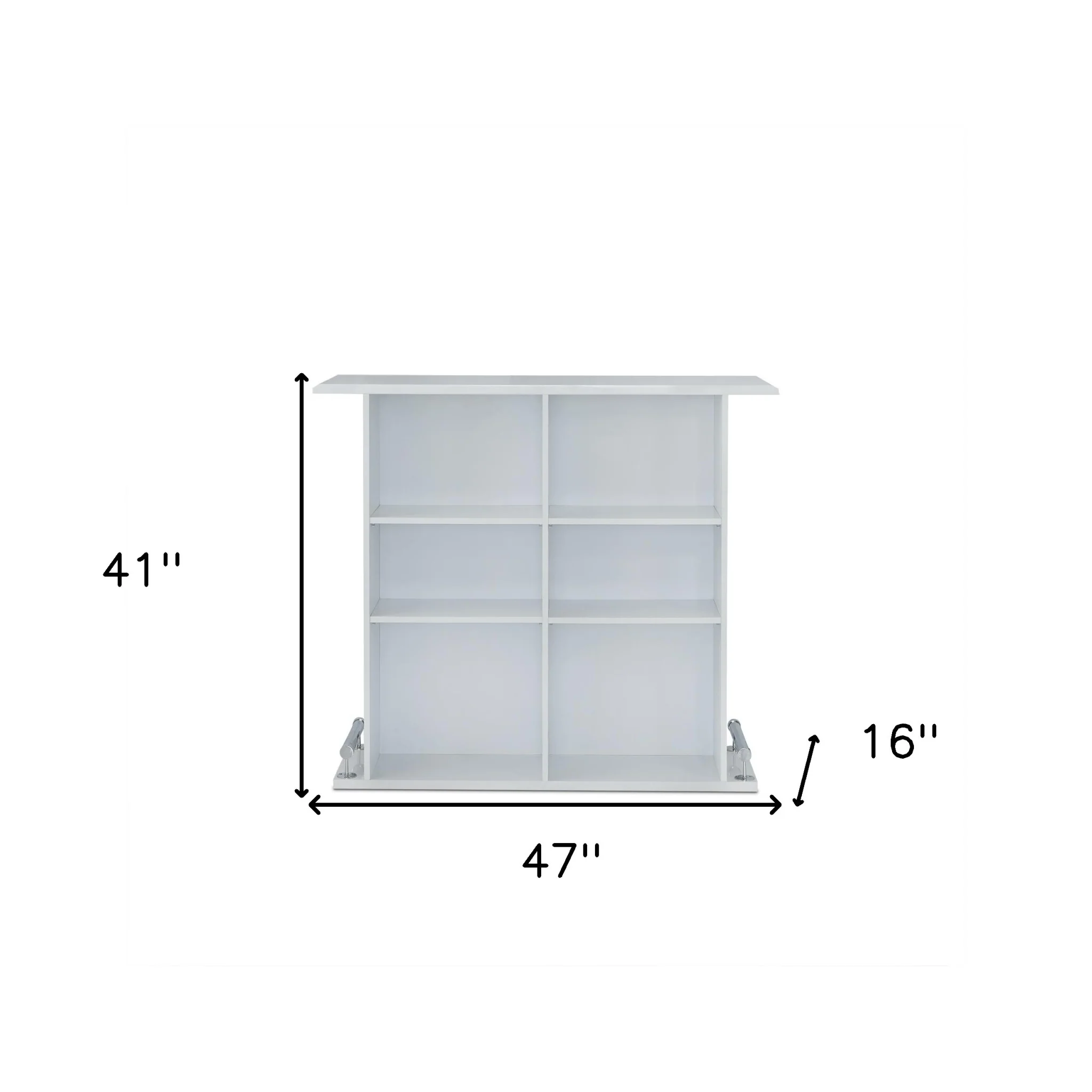 White High Gloss Mdf Bar Table By Homeroots - Image 4