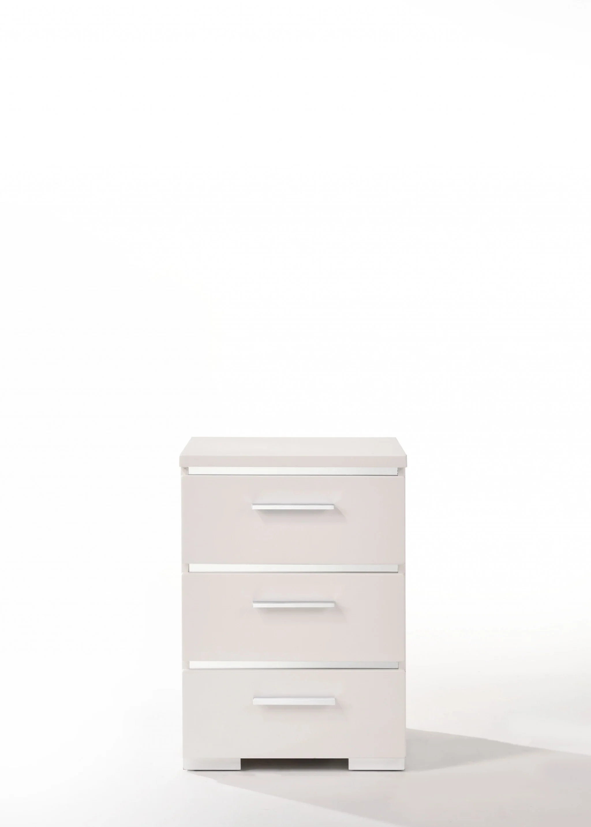White High Gloss Wood Veneer Paper Nightstand By Homeroots - Image 2