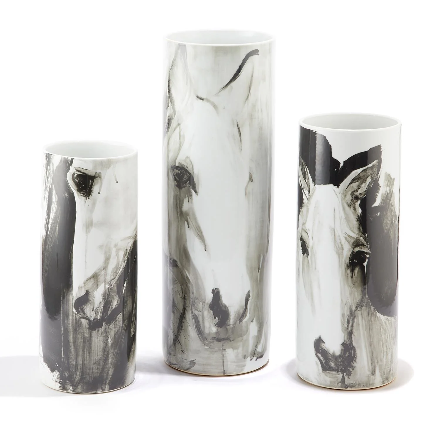 White Horses Tall Vase Set Of 3 By Tozai Home - Image 2