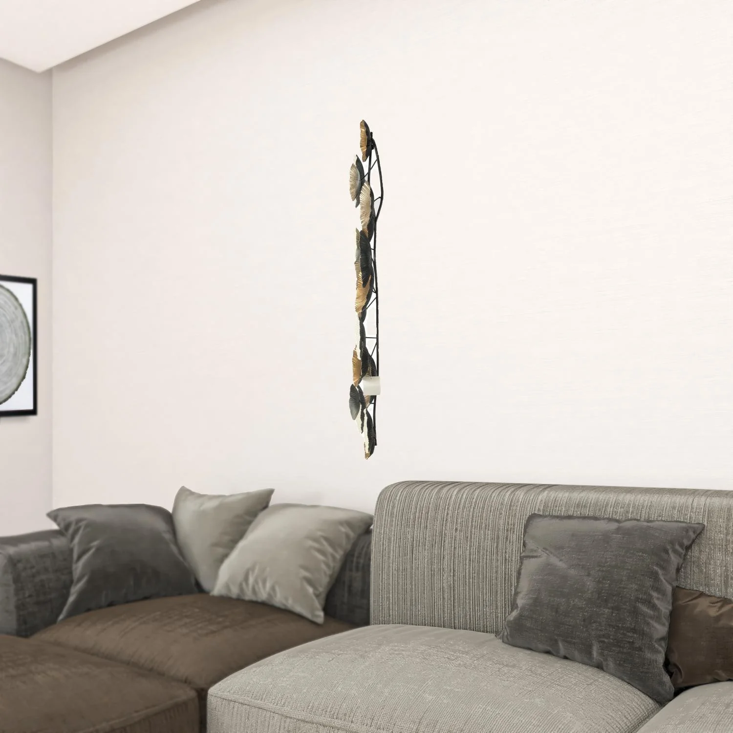 White Iron Novelty Hanging Dimensional Sculpture By Homeroots - Image 2