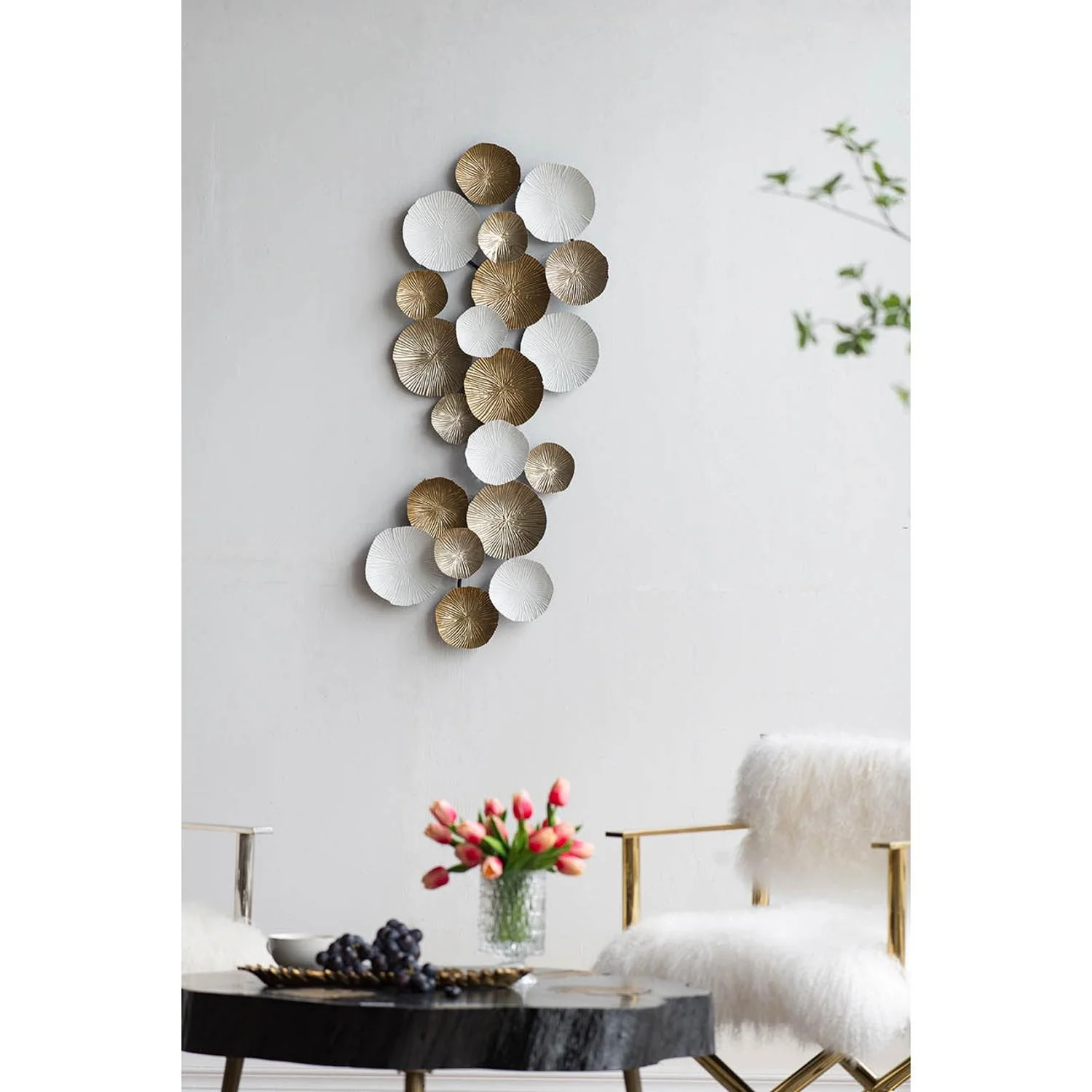White Iron Novelty Hanging Dimensional Sculpture By Homeroots - Image 5