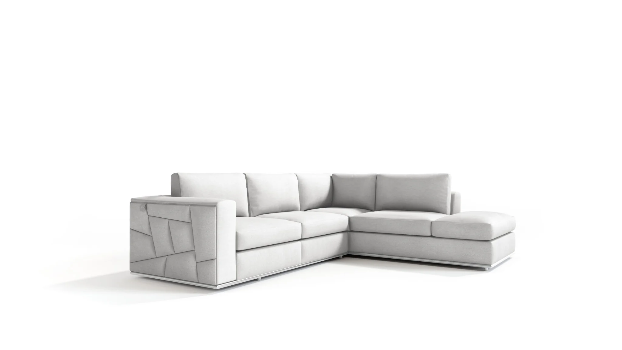 White Italian Leather Reclining L Shaped Two Piece Corner Sectional By Homeroots - Image 7
