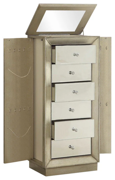 White Jewelry Armoire By Homeroots - Image 3