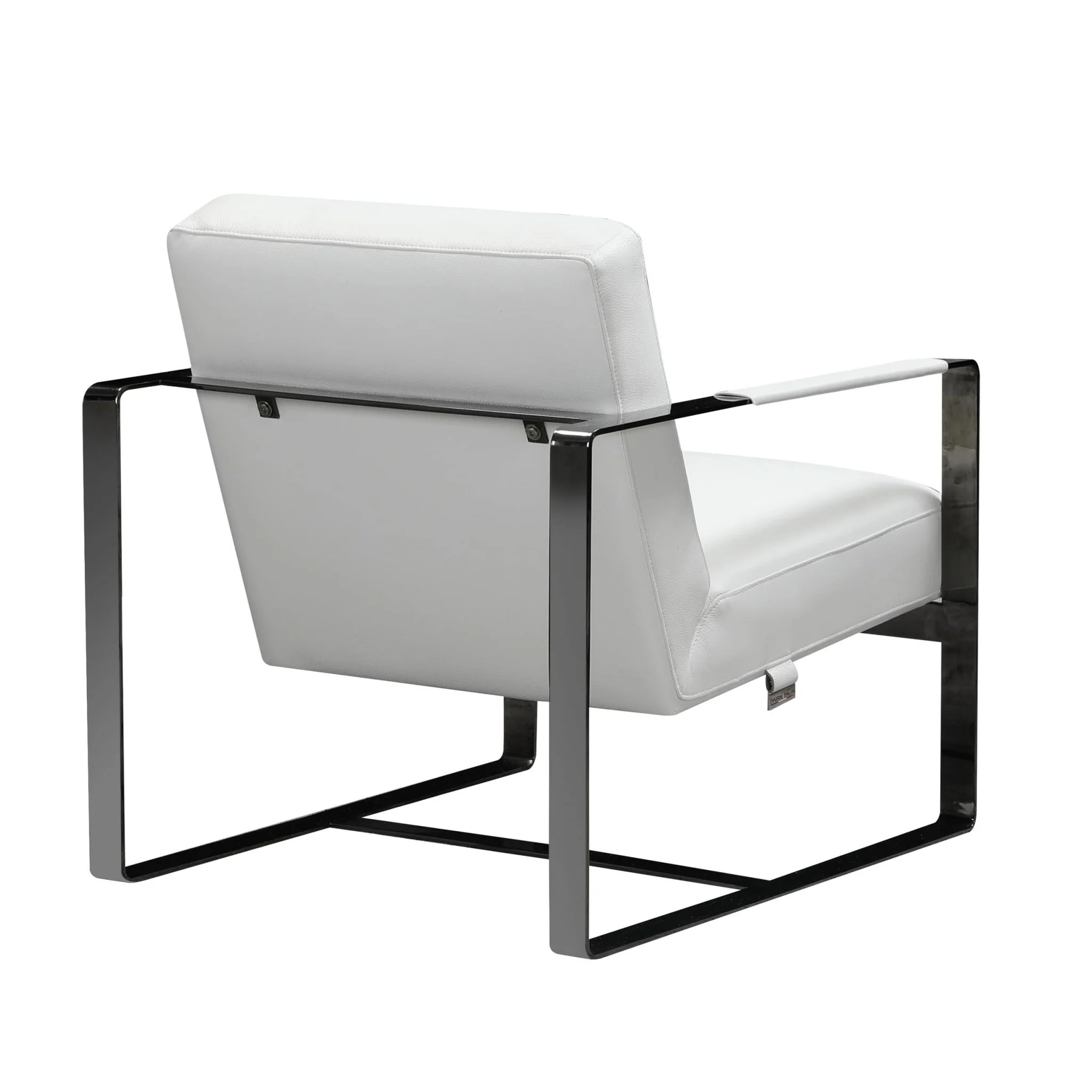 White Leather Accent Chair By Homeroots - 370417 - Image 5