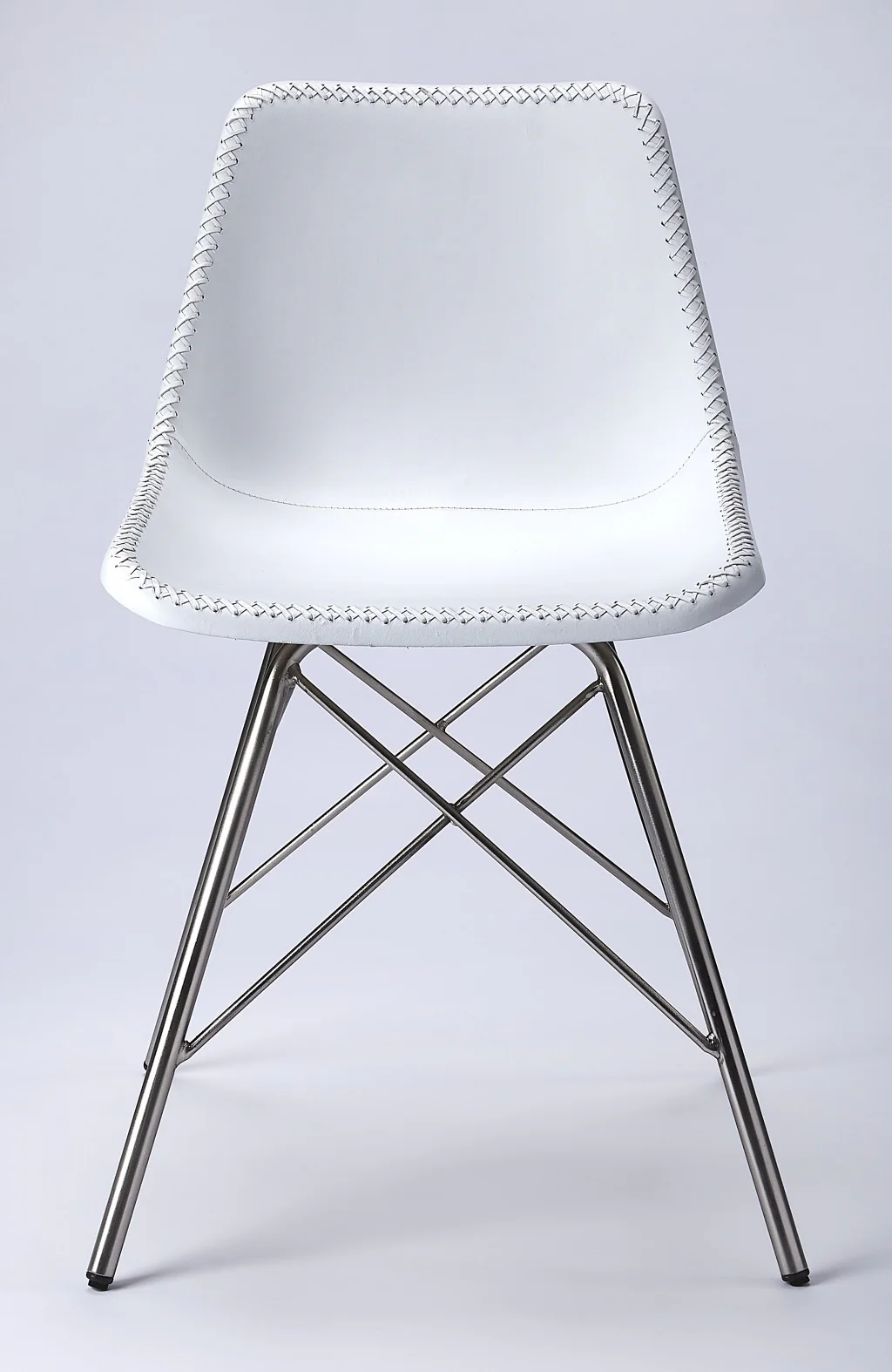 White Leather Accent Chair By Homeroots - 389596 - Image 3