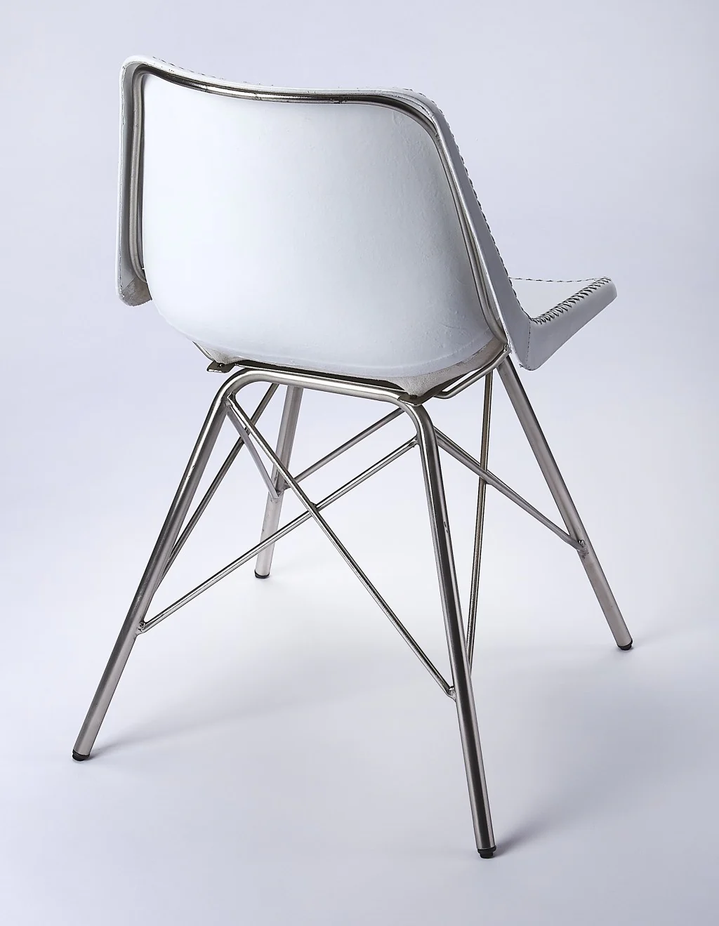 White Leather Accent Chair By Homeroots - 389596 - Image 4
