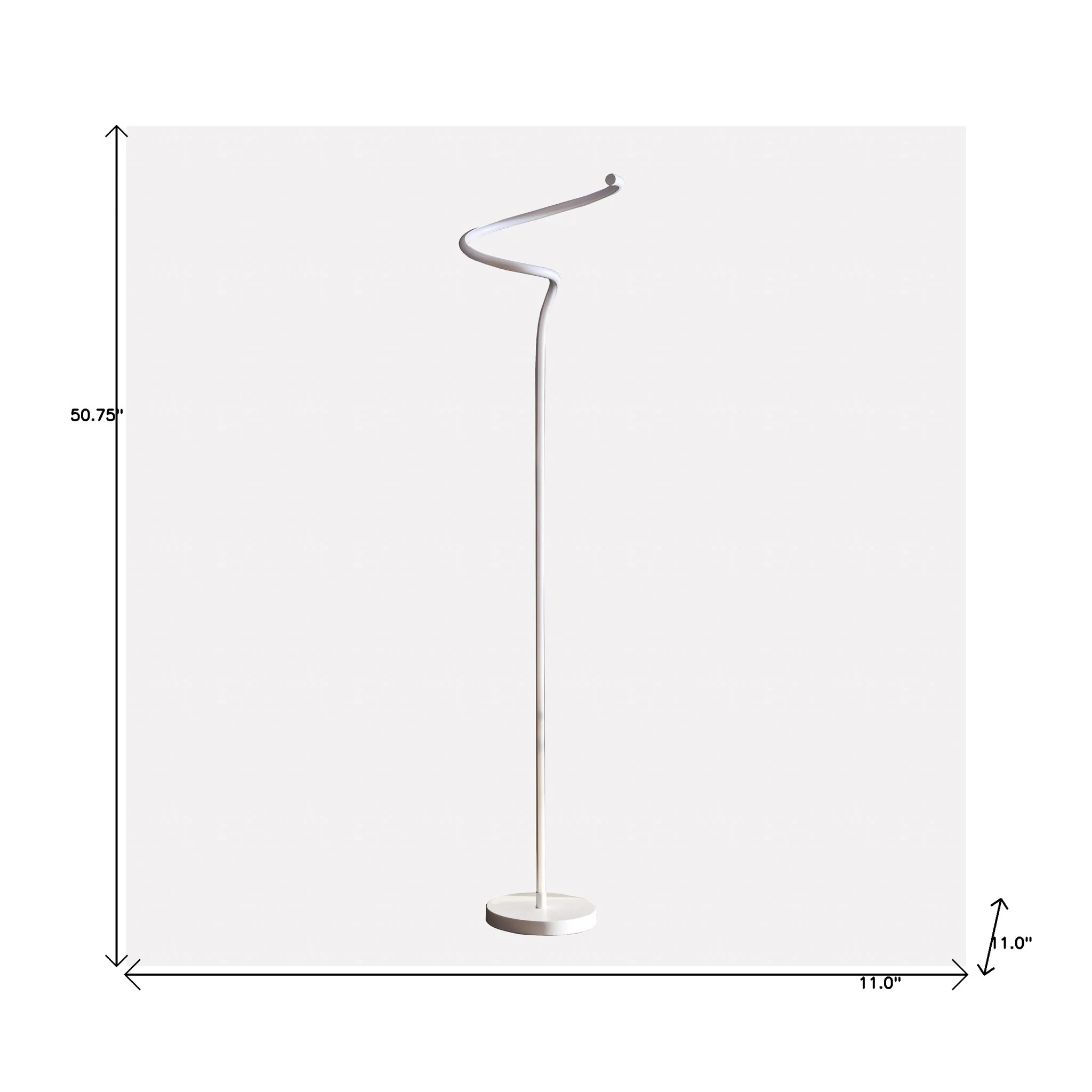 White LED Novelty Floor Lamp With White By Homeroots - Image 6
