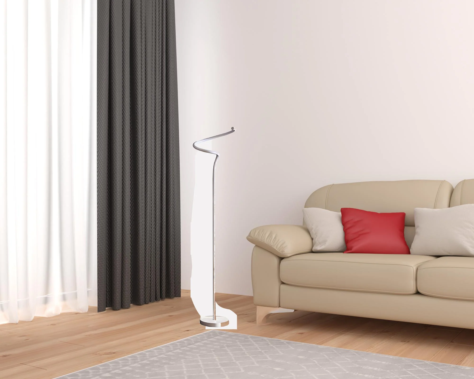 White LED Novelty Floor Lamp With White By Homeroots - Image 7