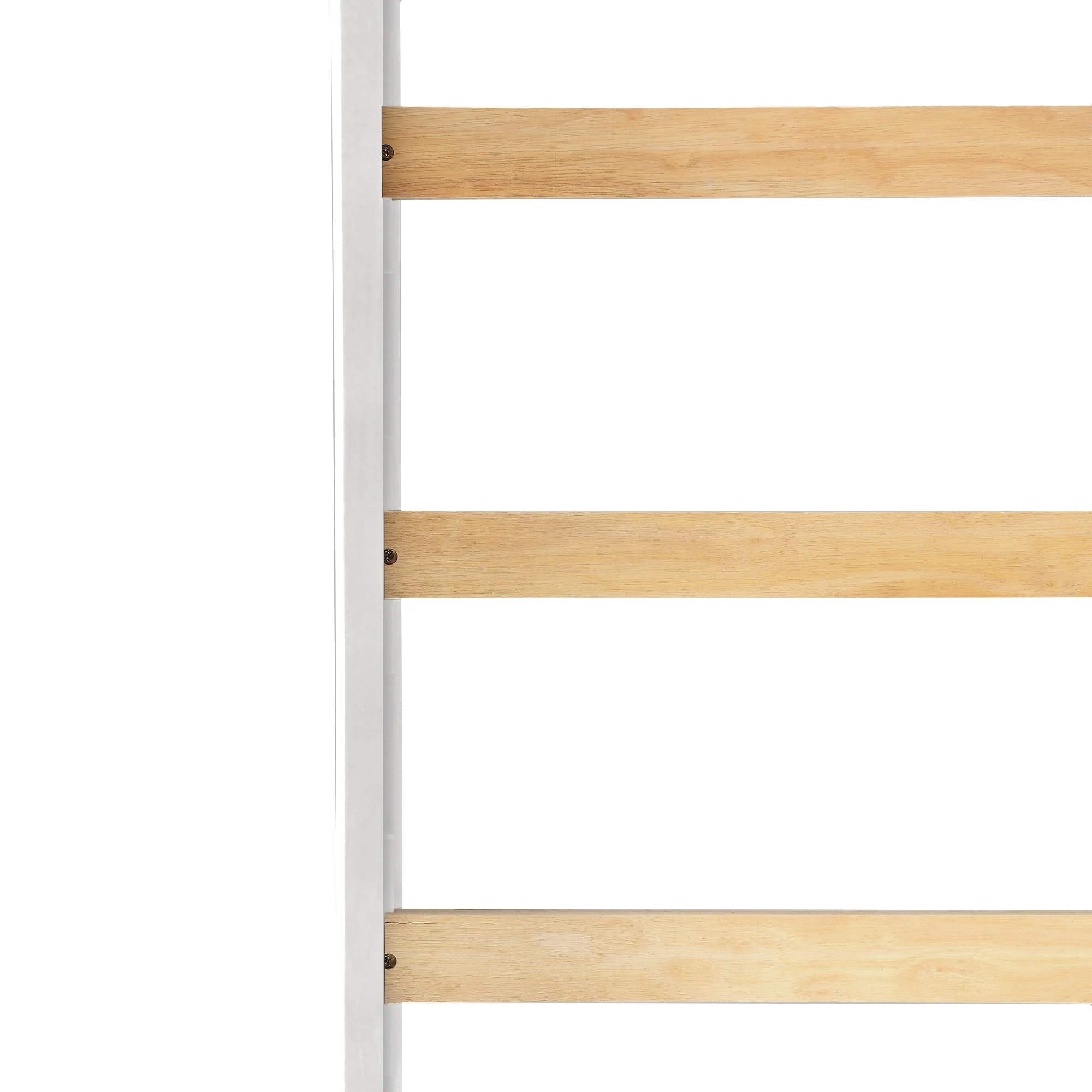 White Low Loft Bed With Slide By Homeroots - Image 7