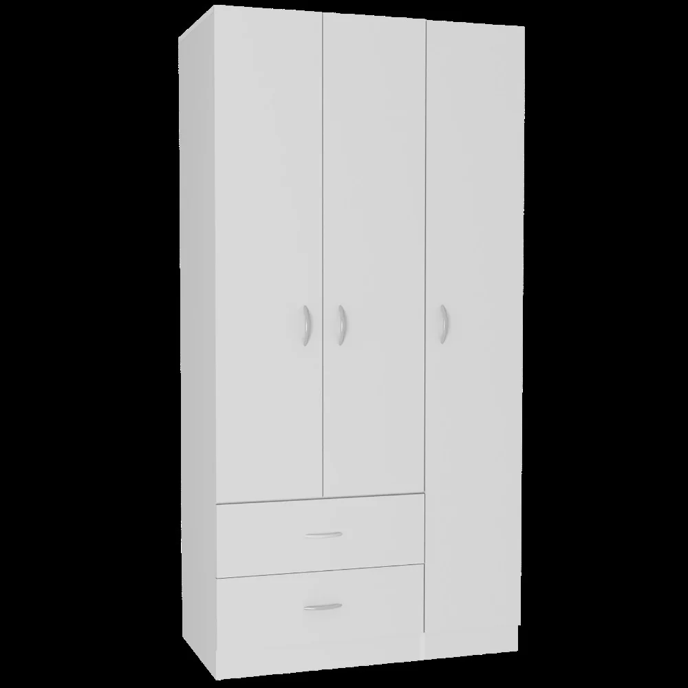 White Manufactured Wood Two Drawer Combo Dresser By Homeroots - Image 5