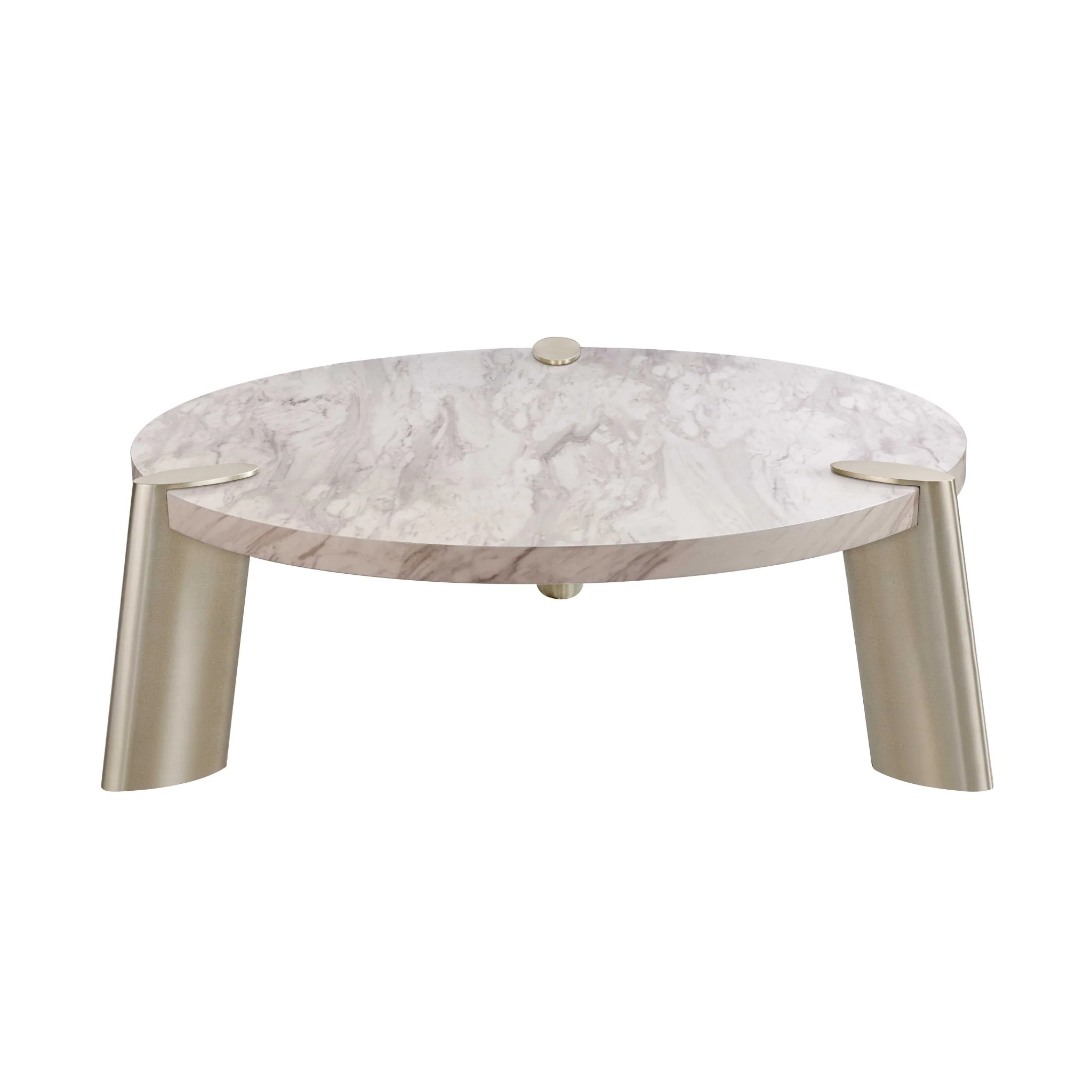 White Marble Coffee Table By Homeroots - 372310 - Image 2