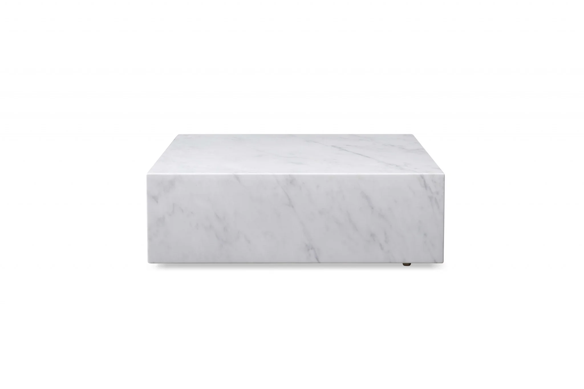 White Marble Coffee Table with Casters By Homeroots - Image 2