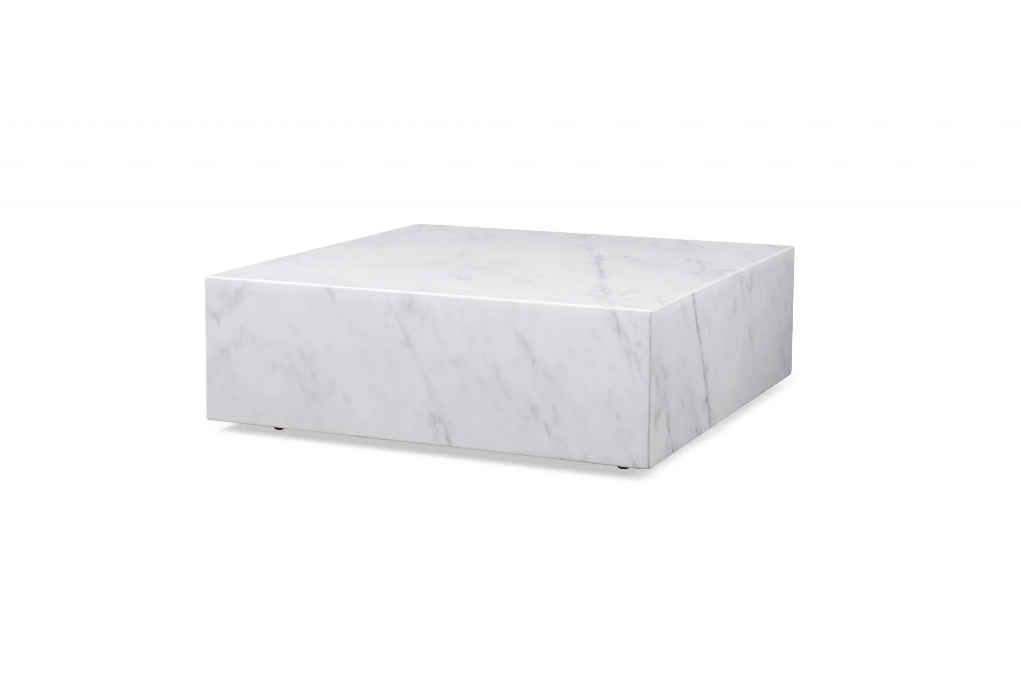 White Marble Coffee Table with Casters By Homeroots - Image 4