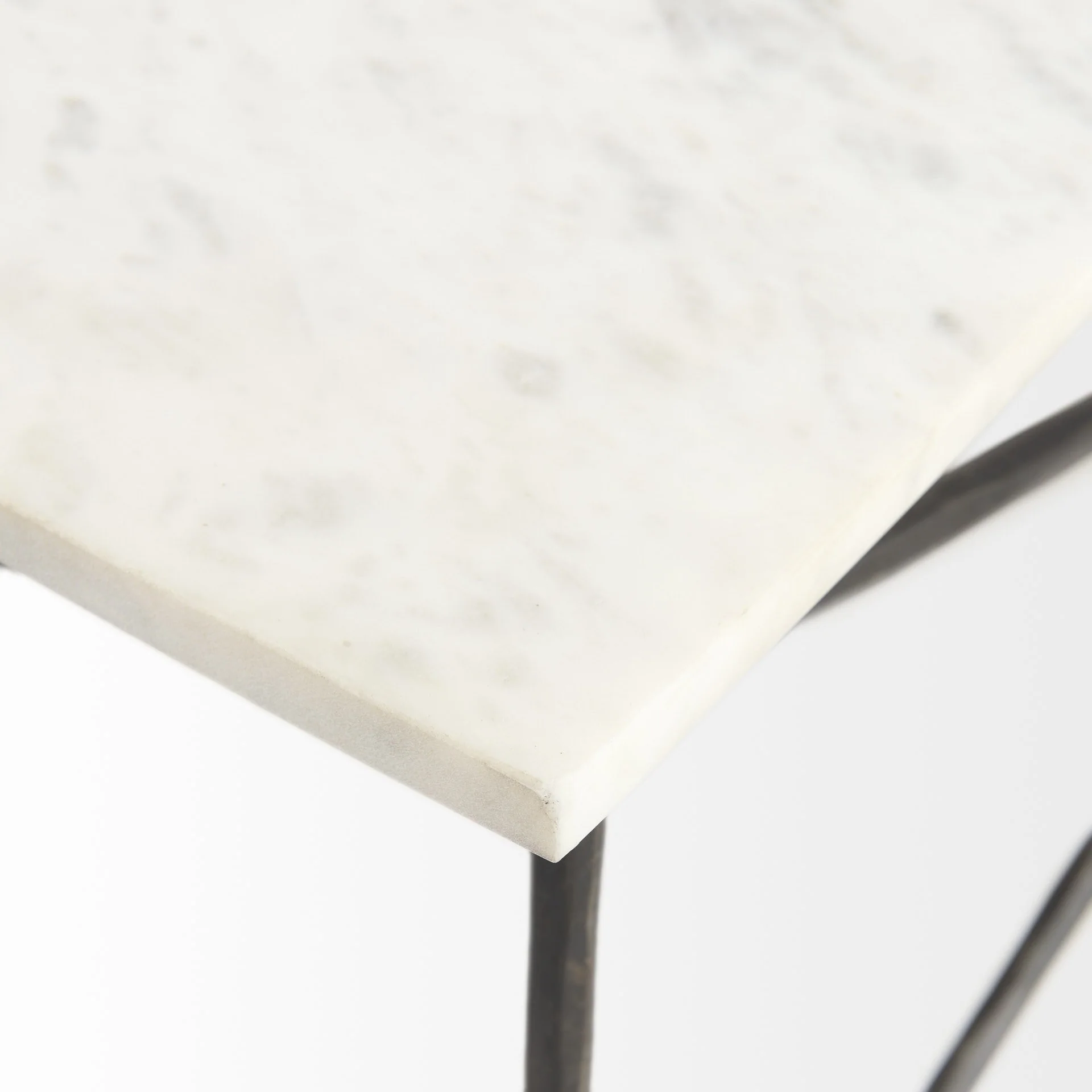 White Marble Criss Cross Base Coffee Table By Homeroots - Image 8