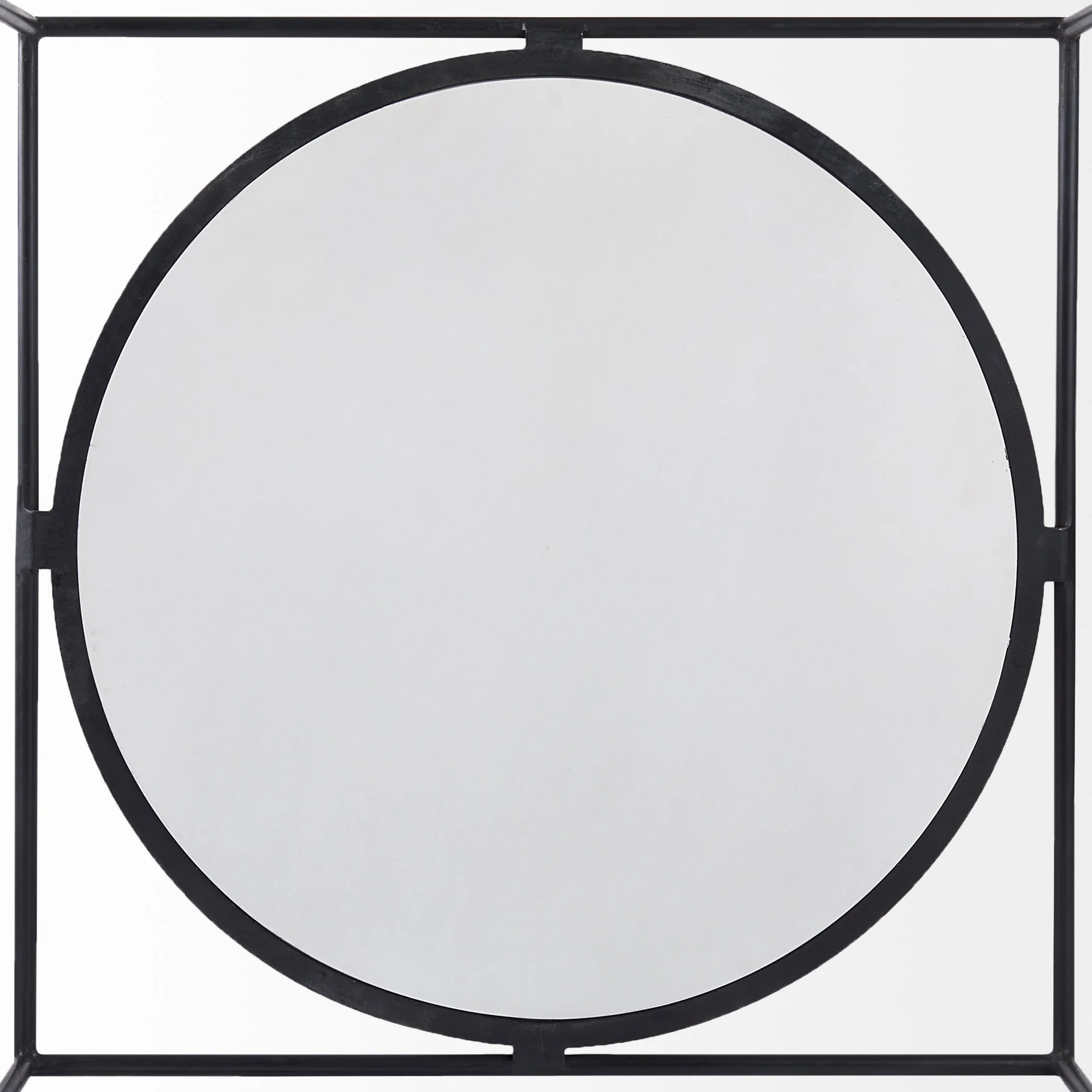 White Marble Metal Frame Round in Square Coffee Table By Homeroots - Image 6