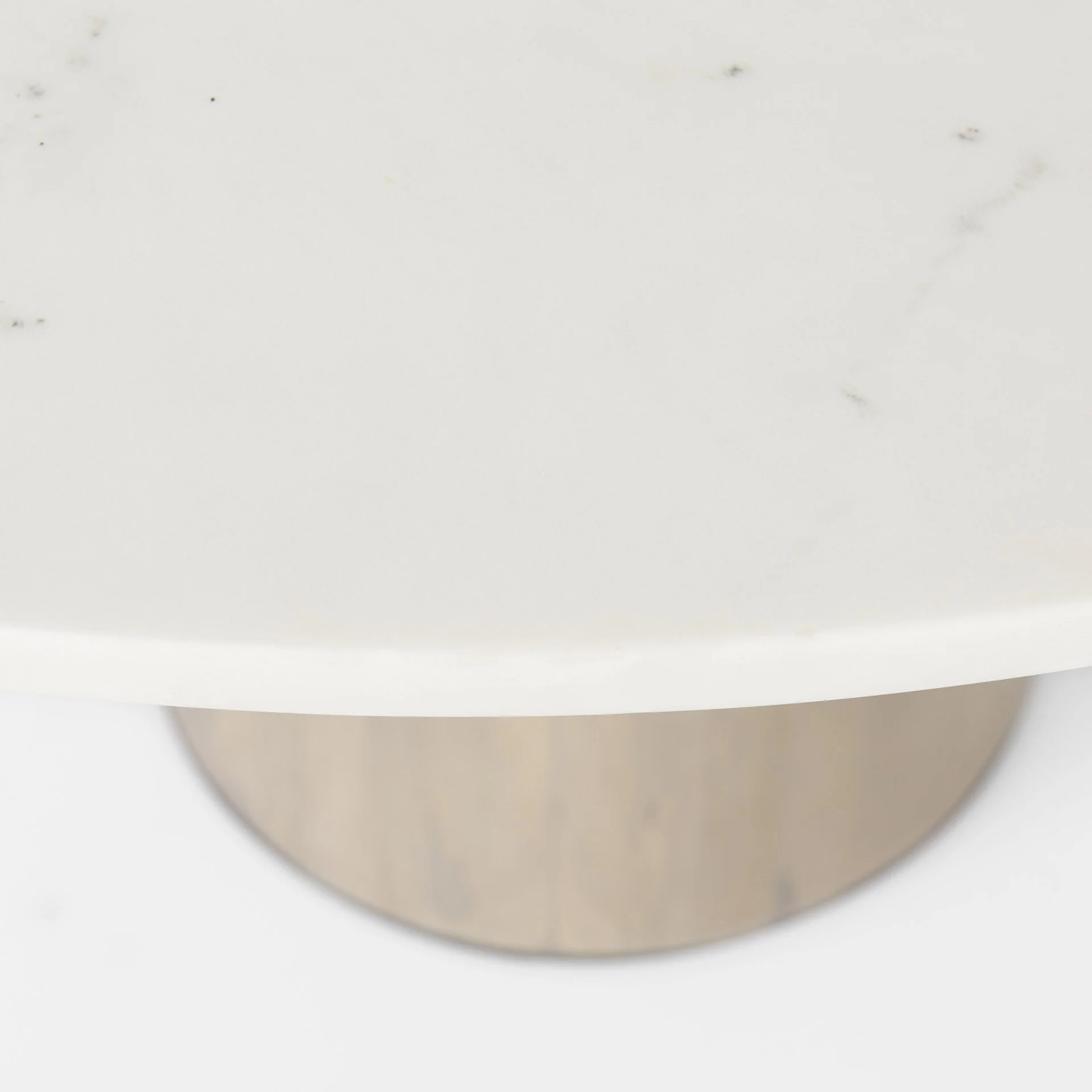 White Marble Mod Pedestal Dining Table By Homeroots - Image 5