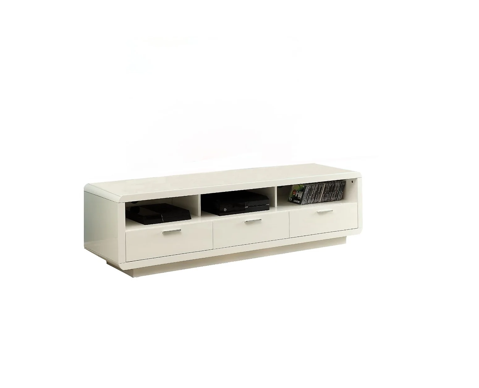 White Mdf Tv Stand By Homeroots - Image 2