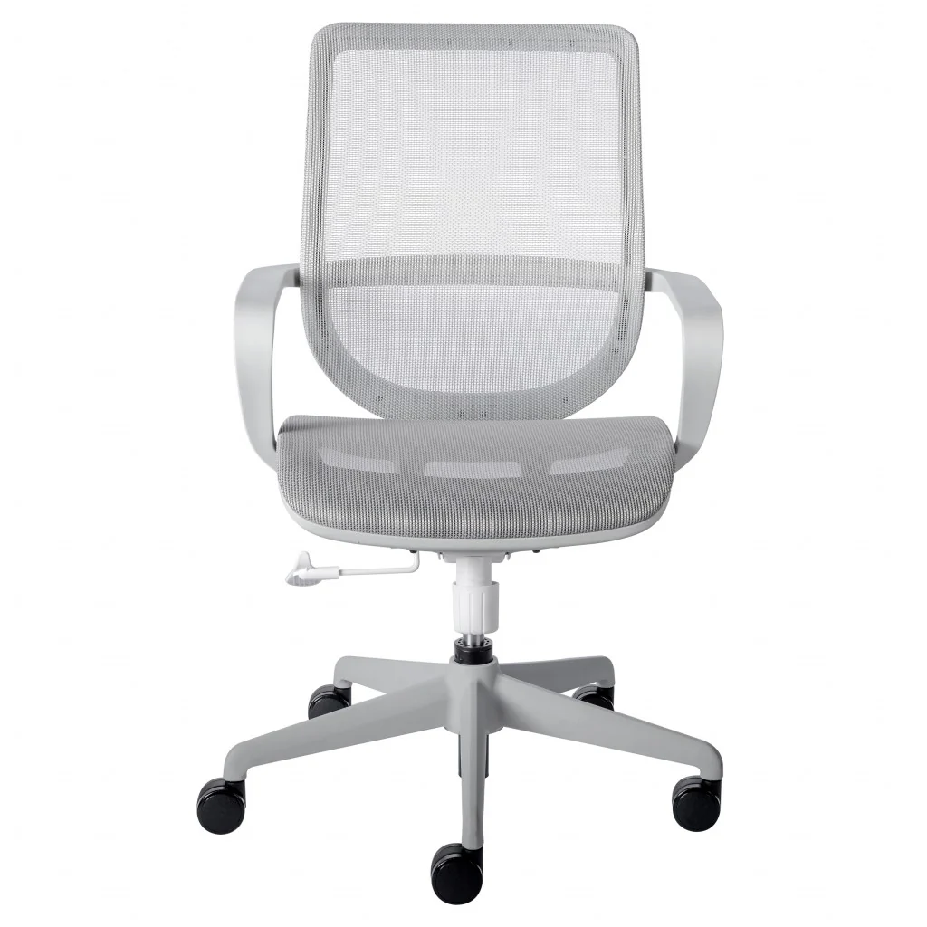 White Mesh Office Chair with Metal Frame By Homeroots - Image 2