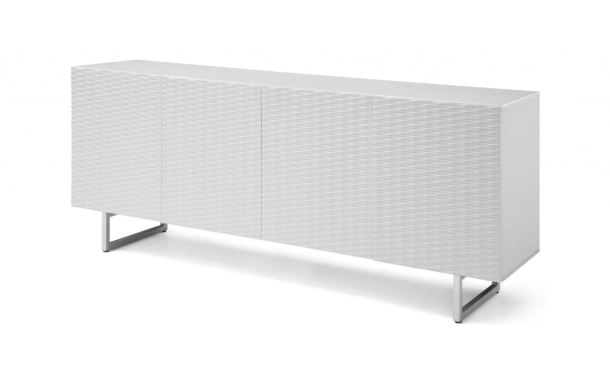 White Metal Buffet By Homeroots - Image 2