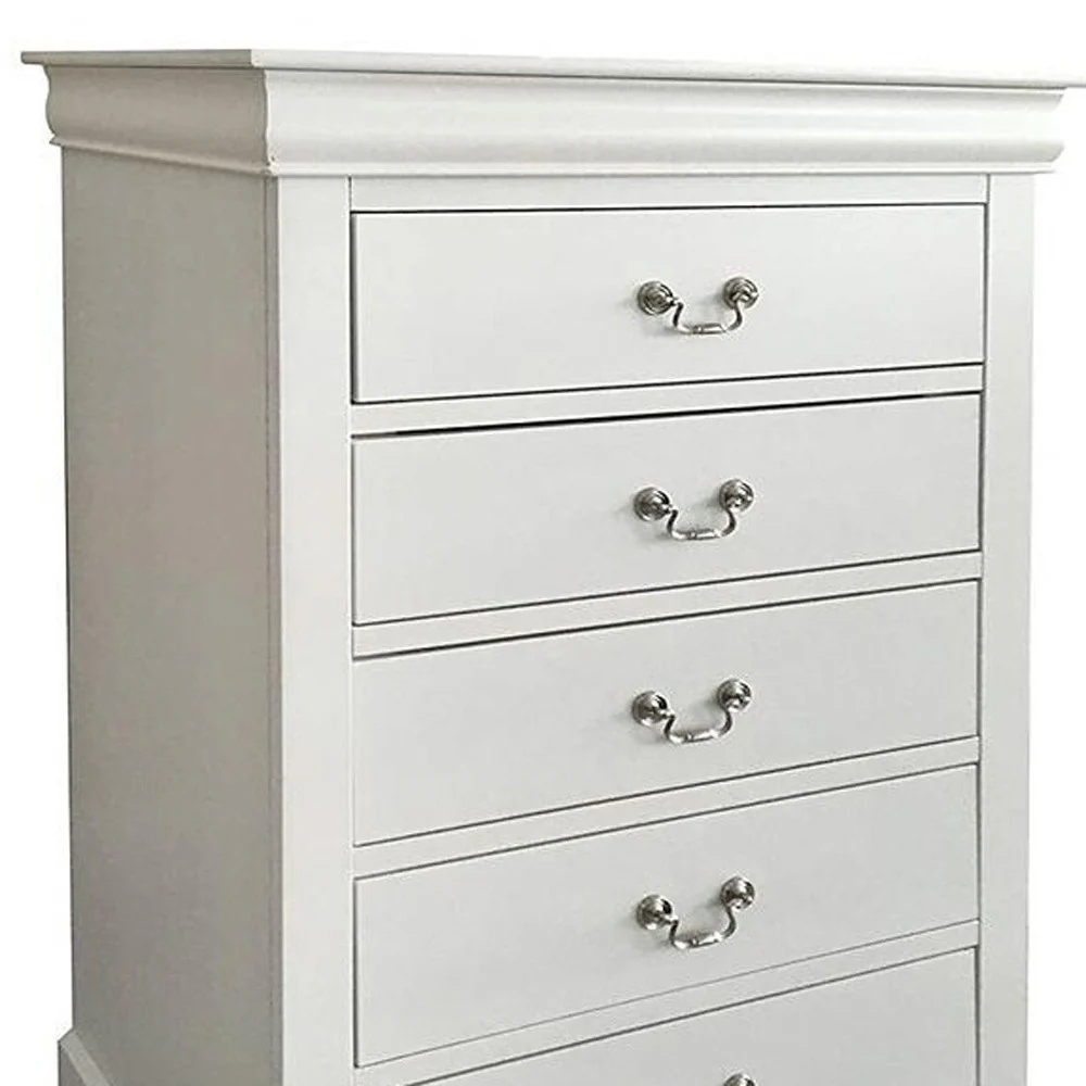 White Metal Chest By Homeroots - Image 5