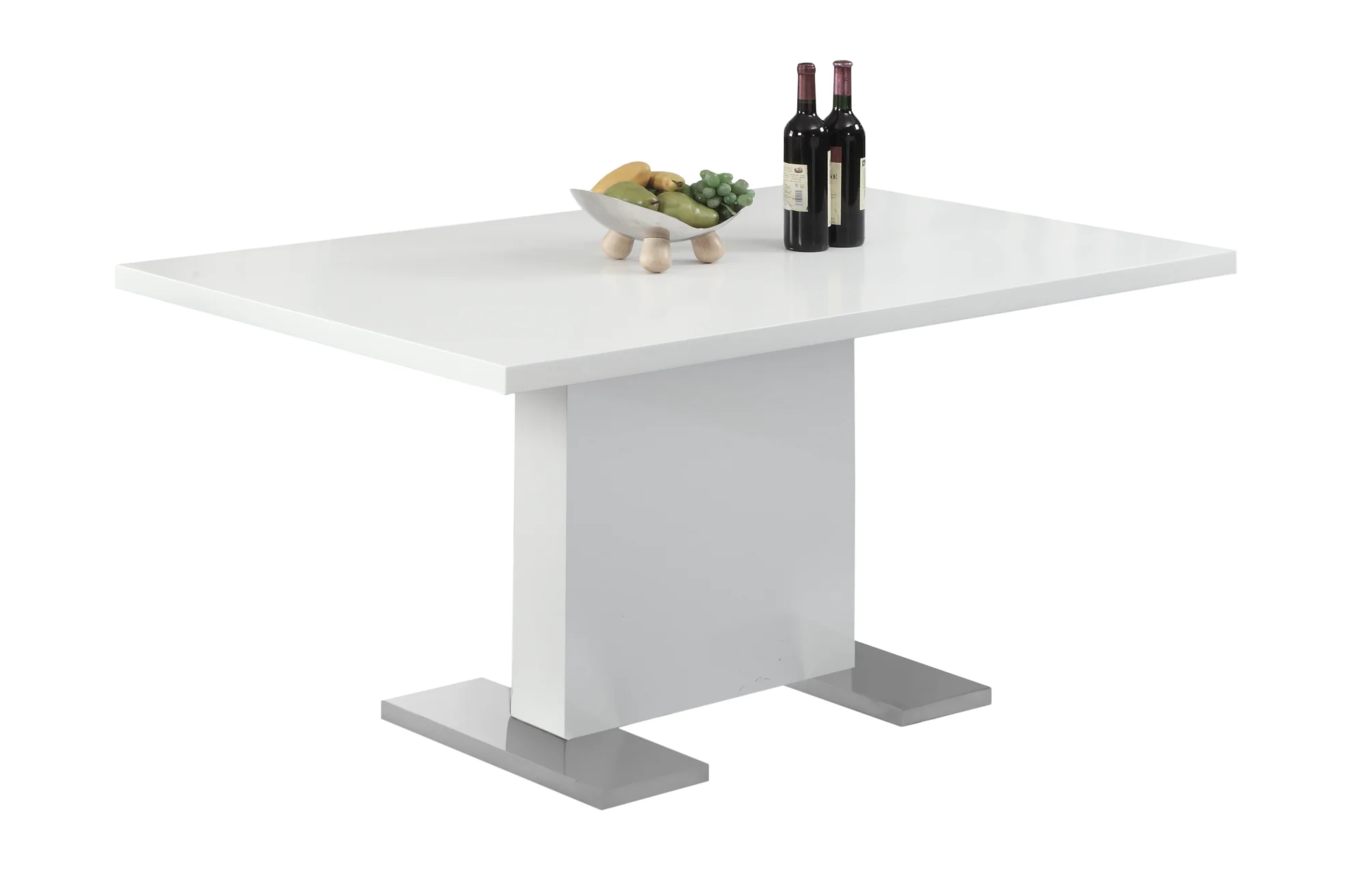 White Metal Dining Table By Homeroots - Image 2