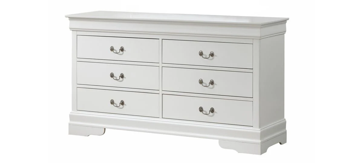 White Metal Dresser By Homeroots - Image 2