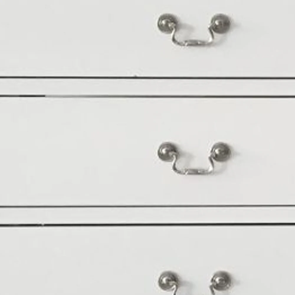 White Metal Dresser By Homeroots - Image 4