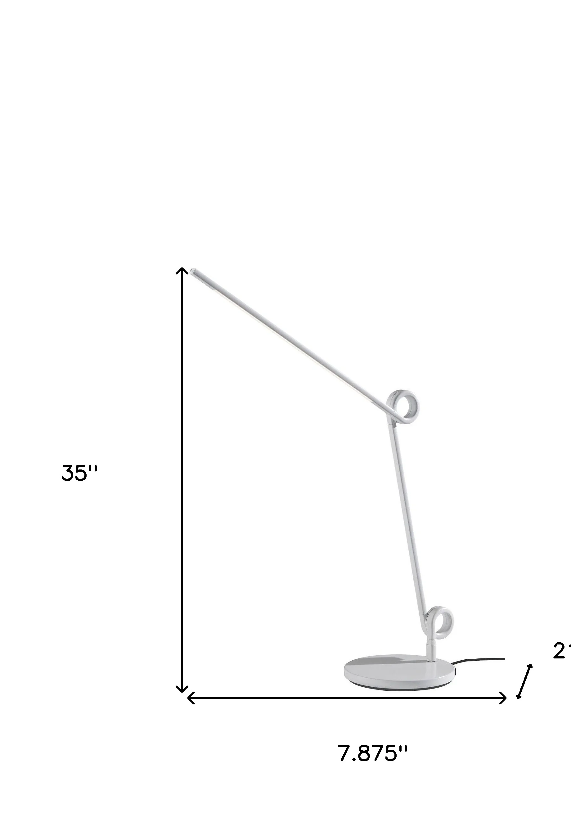 White Metal Novelty Desk Table Lamp By Homeroots - Image 4