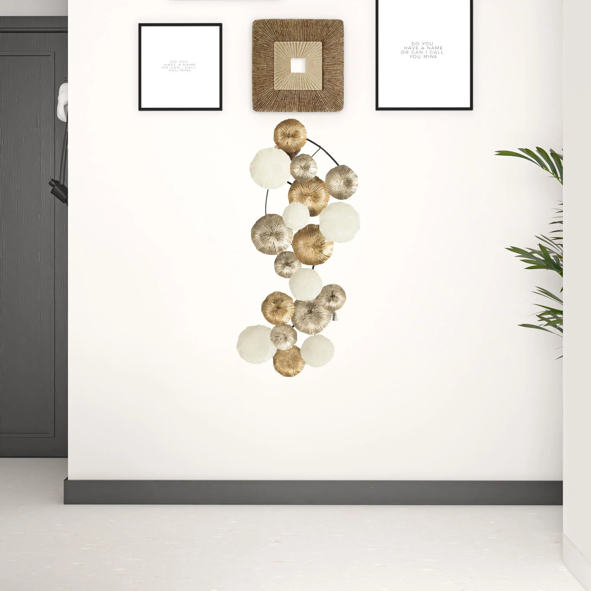 White Metal Novelty Hanging Dimensional Sculpture By Homeroots - Image 2