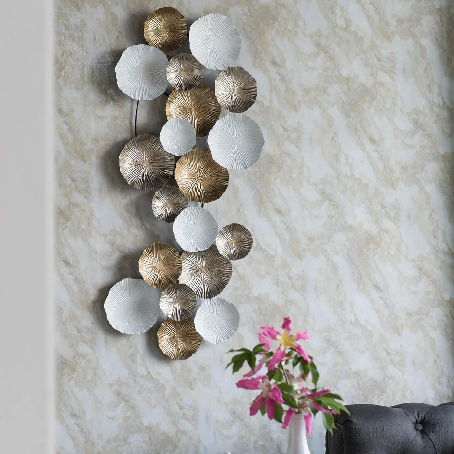 White Metal Novelty Hanging Dimensional Sculpture By Homeroots - Image 7