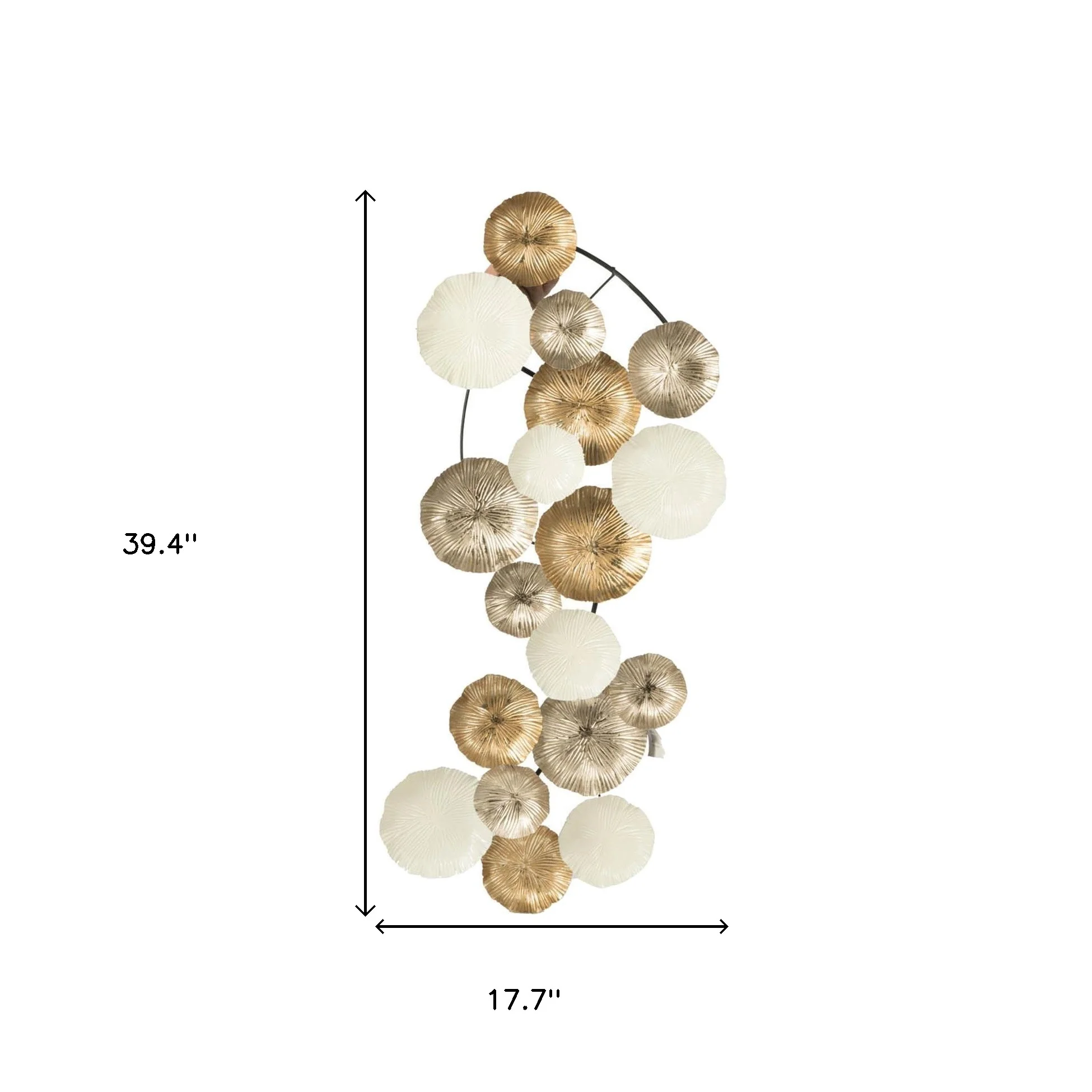 White Metal Novelty Hanging Dimensional Sculpture By Homeroots - Image 8