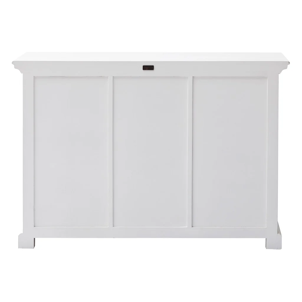 White Modern Farmhouse Large Accent Cabinet With Baskets By Homeroots - Image 5