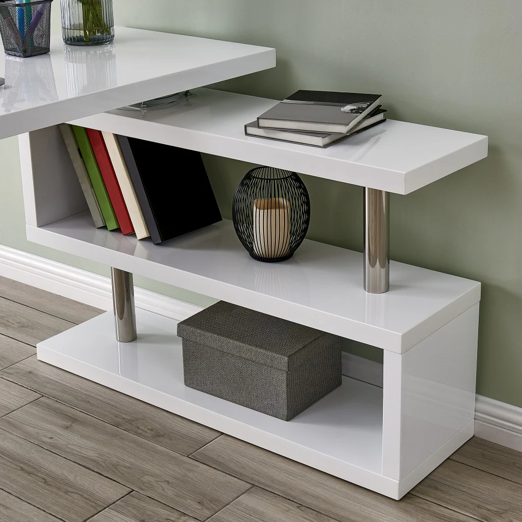White Multifunctional Desk By Homeroots - Image 2