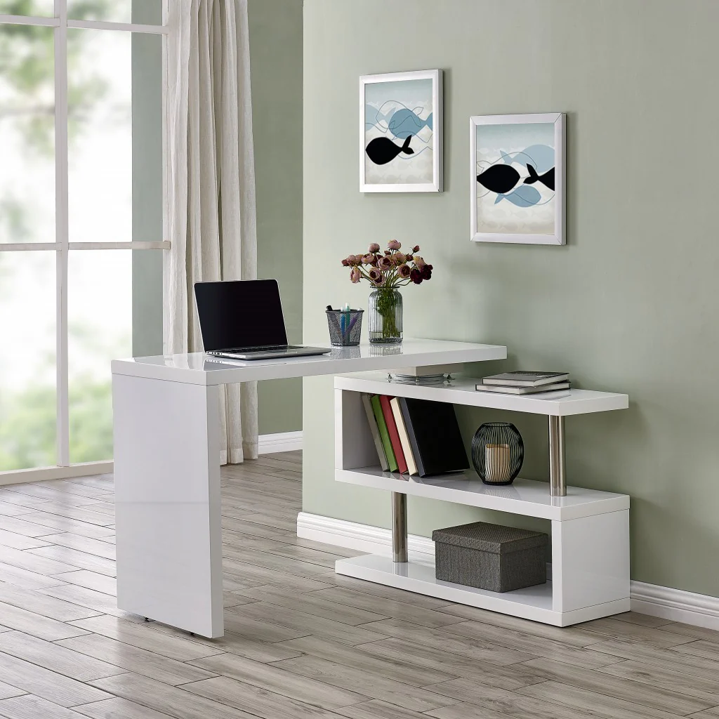 White Multifunctional Desk By Homeroots - Image 3
