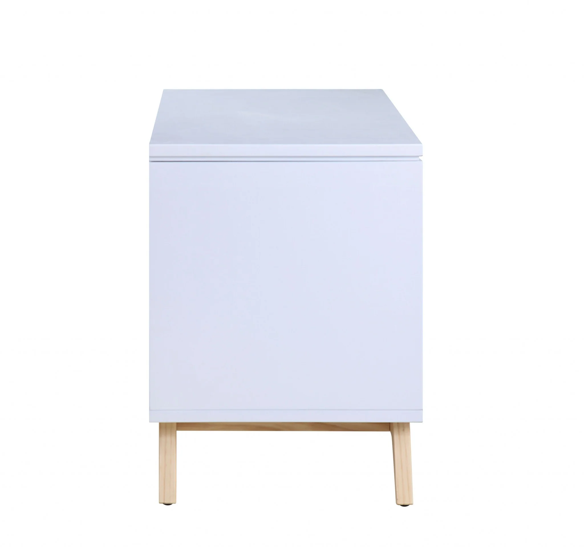 White Natural Wood Youth Chest By Homeroots - Image 3