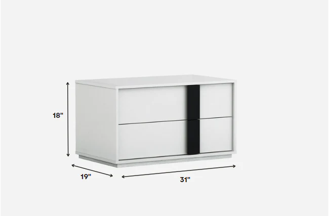 White Nightstand By Homeroots - 370749 - Image 2