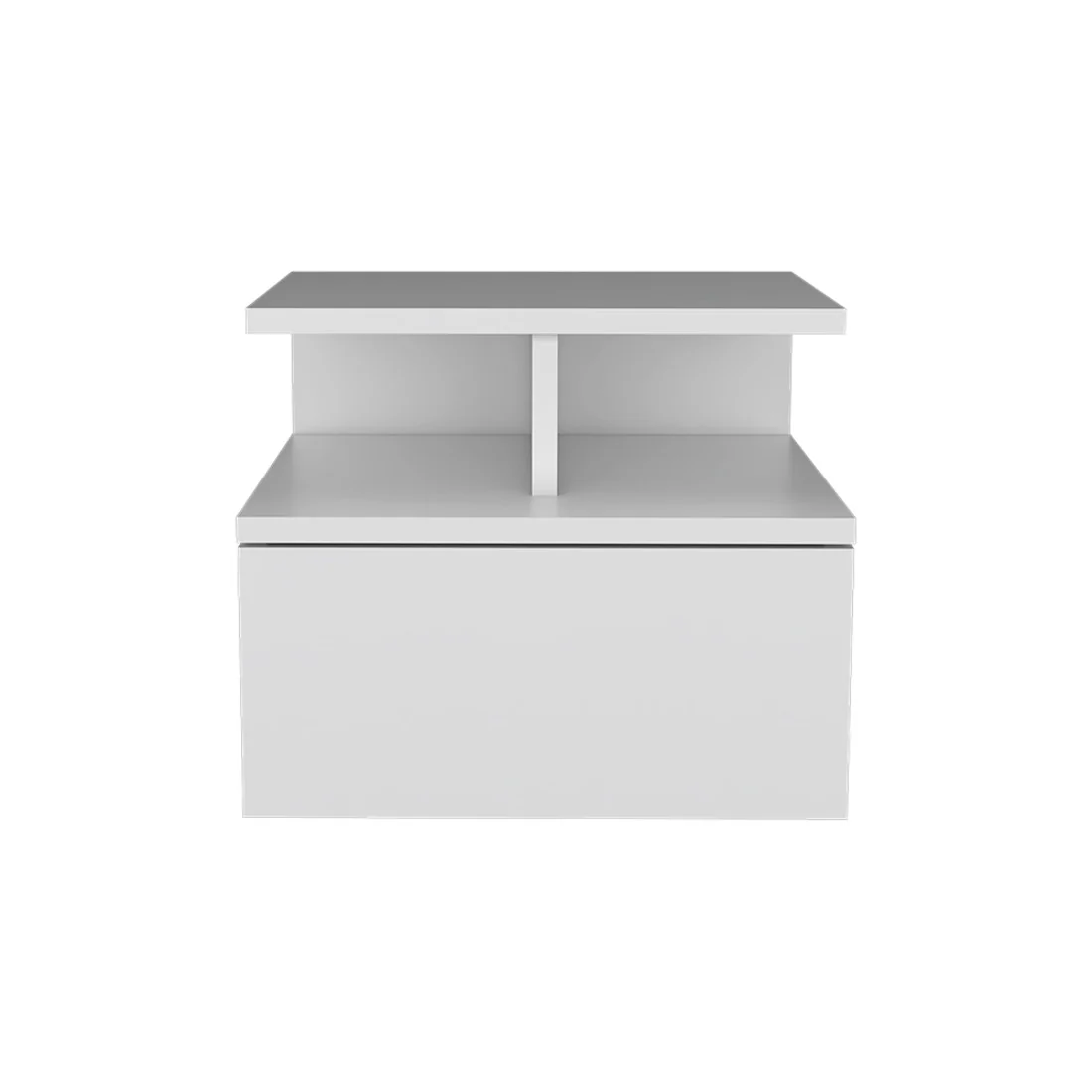White One Drawer Faux Wood Floating Nightstand By Homeroots - Image 7
