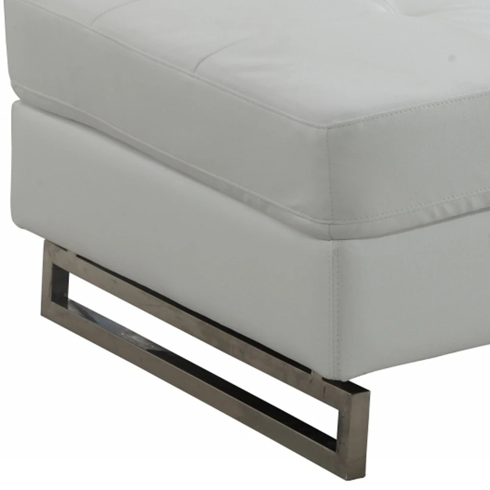 White Ottoman By Homeroots - Image 4