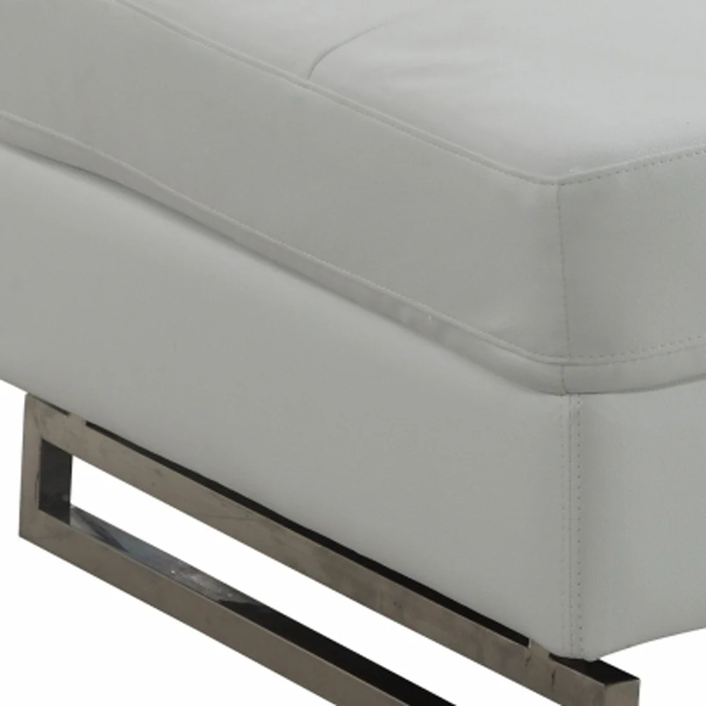 White Ottoman By Homeroots - Image 5