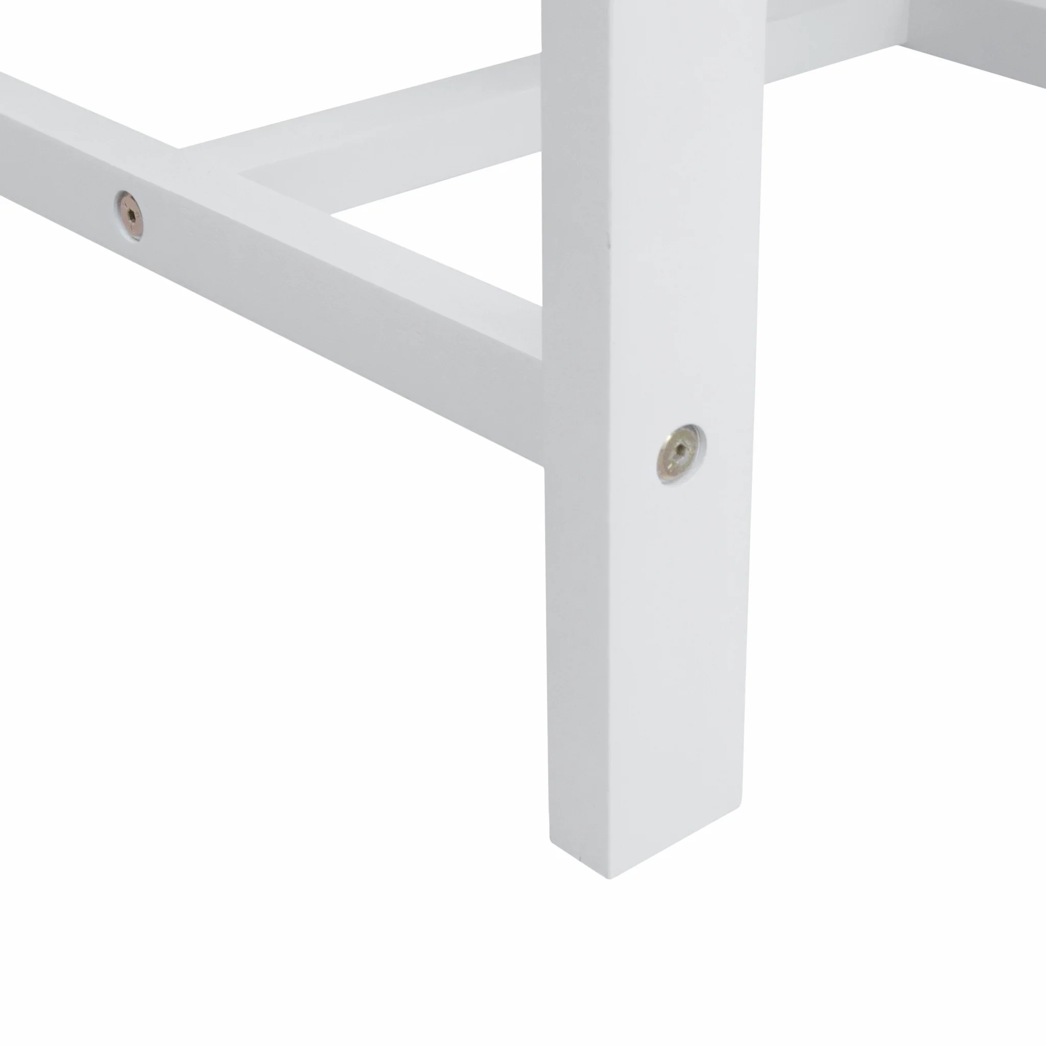 White Outdoor Wooden Side Table By Homeroots - Image 5