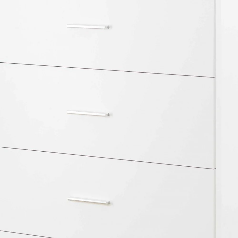 White Particle Board Chest By Homeroots - Image 3