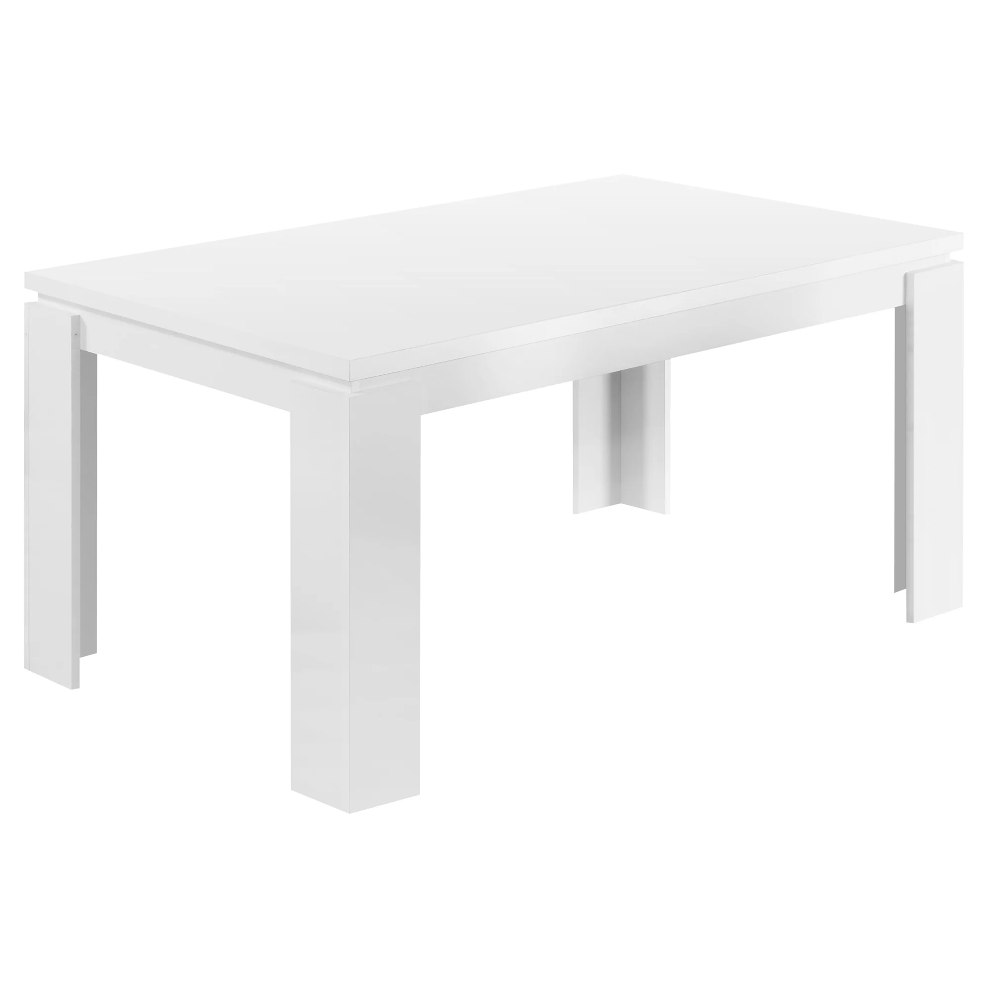 White Particle Board Hollow Core And Mdf Dining Table By Homeroots - Image 2