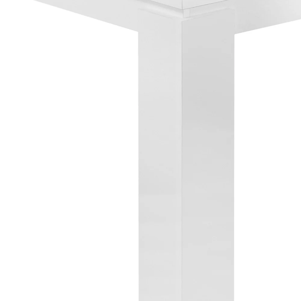 White Particle Board Hollow Core And Mdf Dining Table By Homeroots - Image 4