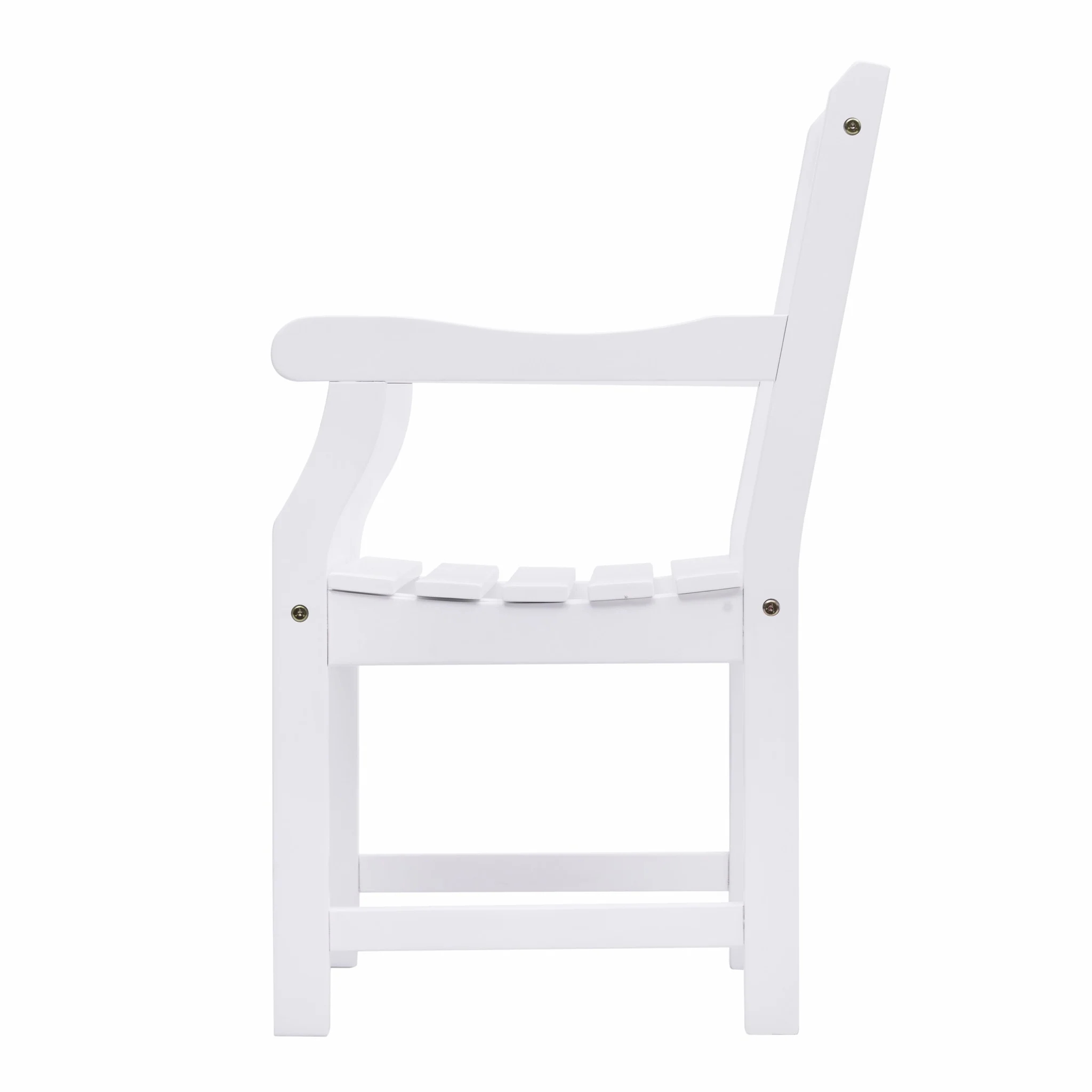 White Patio Armchair with Diagonal Design By Homeroots - Image 5