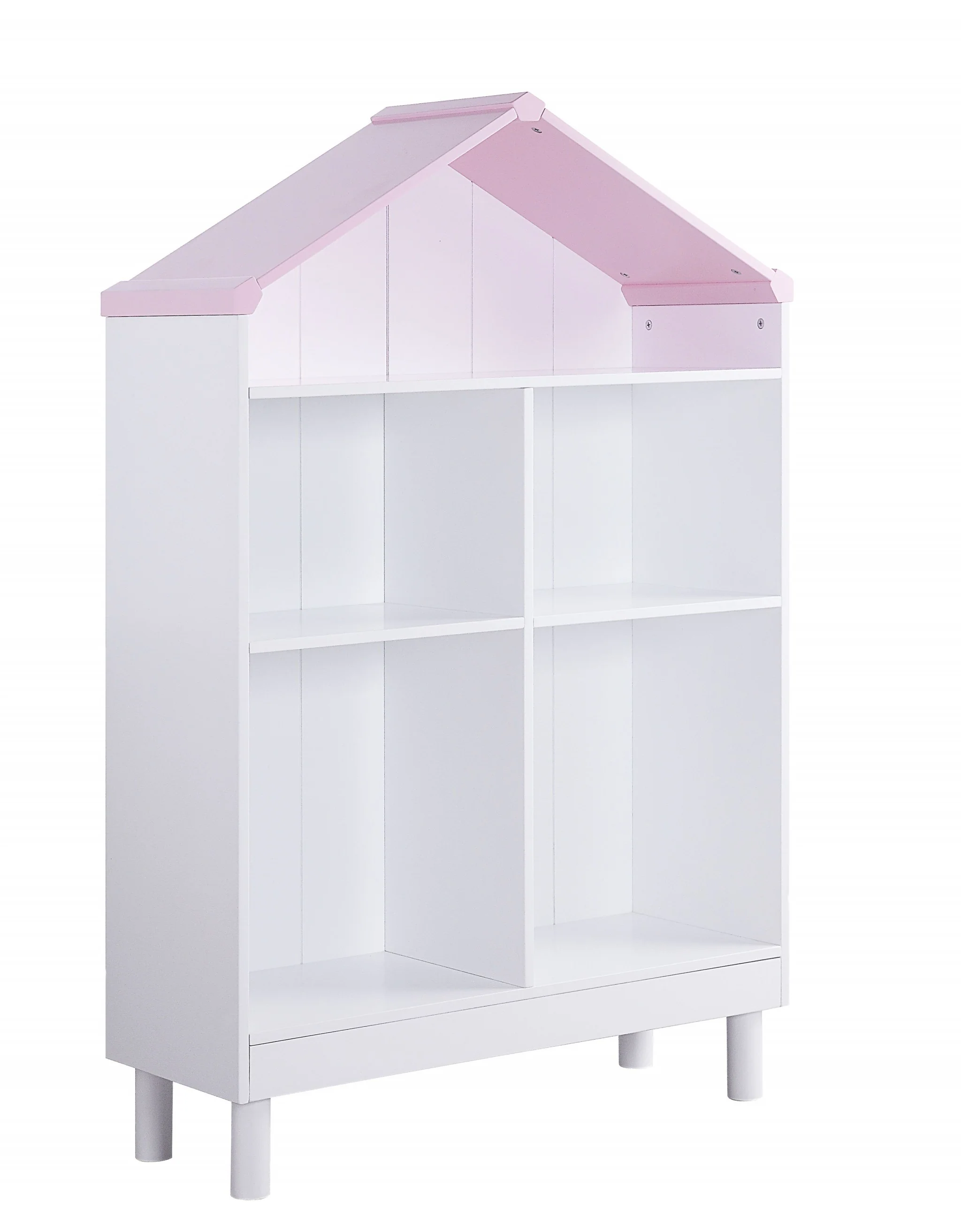 White Pink Wood Bookcase By Homeroots - 347506 - Image 2