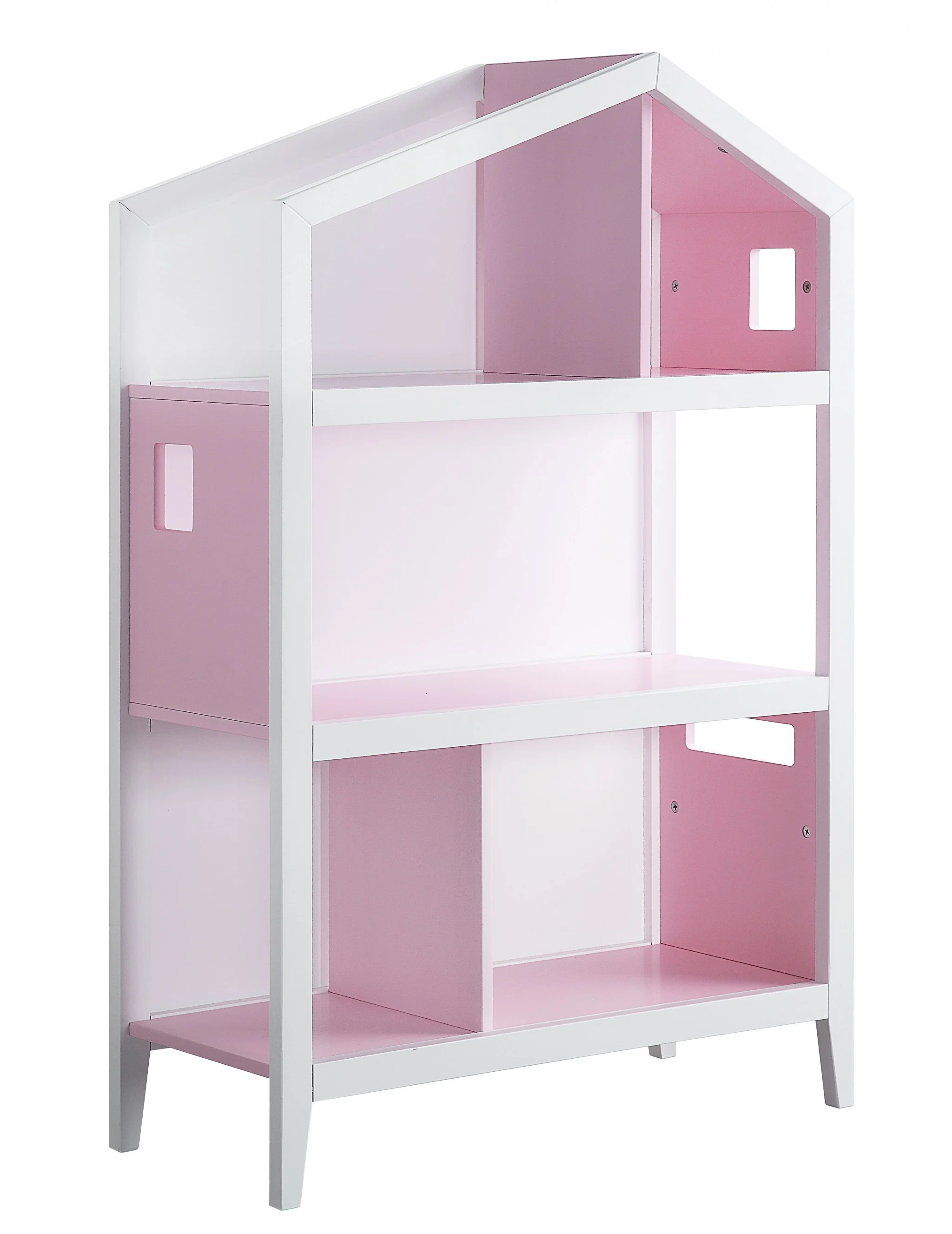 White Pink Wood Bookcase By Homeroots - 347521 - Image 2