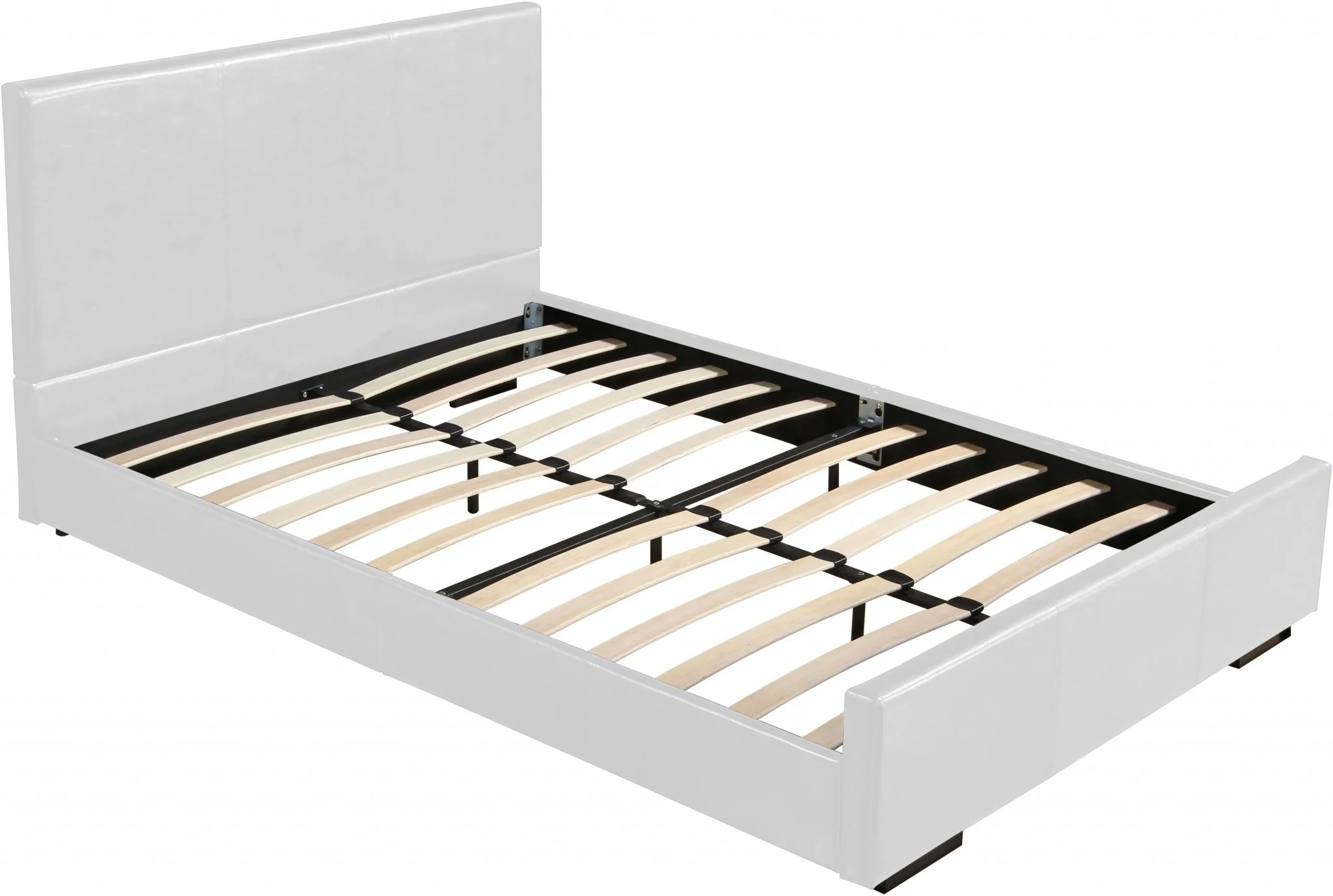 White Platform King Bed By Homeroots - 396996 - Image 4